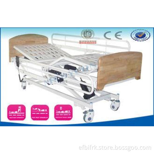 Three Folding Old Man Nursing Home Beds with ABS Head & Foo